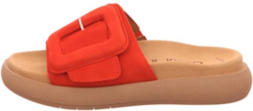 Gabor Oranje Velvet Muiltjes Modern Comfortabel Orange Dames - Foto 2