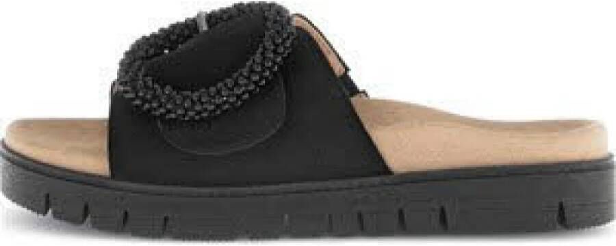 Gabor Slippers plateau zomerschoen slippers met sierparels aan de decoratieve gesp - Foto 3