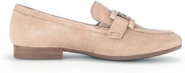 Gabor Comfortabele Suède Loafer voor Dames Beige Dames