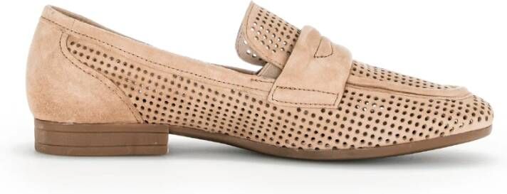 Gabor Comfortabele Suède Loafer voor Dames Brown Dames