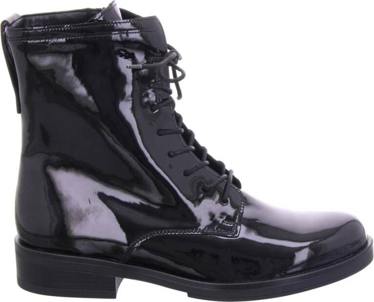Gabor Dames Lakleren Enkellaarsjes Black Dames