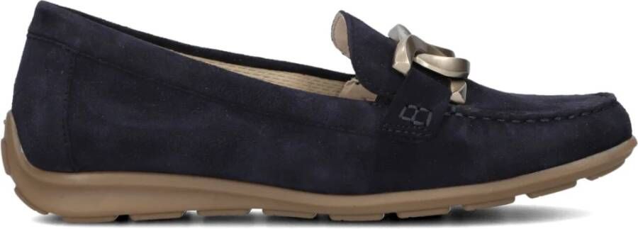 Gabor Dames Loafers Stijlvol Donkerblauw Suède Blue Dames