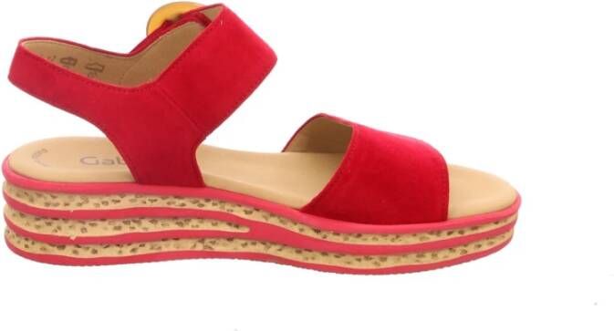 Gabor Sleehaksandaaltjes plateau zomerschoen sandaal met trendy decoratieve gesp - Foto 2