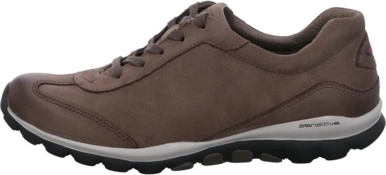 Gabor Rollingsoft Sneakers met sleehak met logo-opdruk op de hiel vrijetijdsschoen lage schoen veterschoen