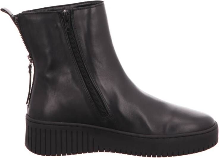 Gabor Zwarte Leren Enkellaarzen Black Dames - Foto 2