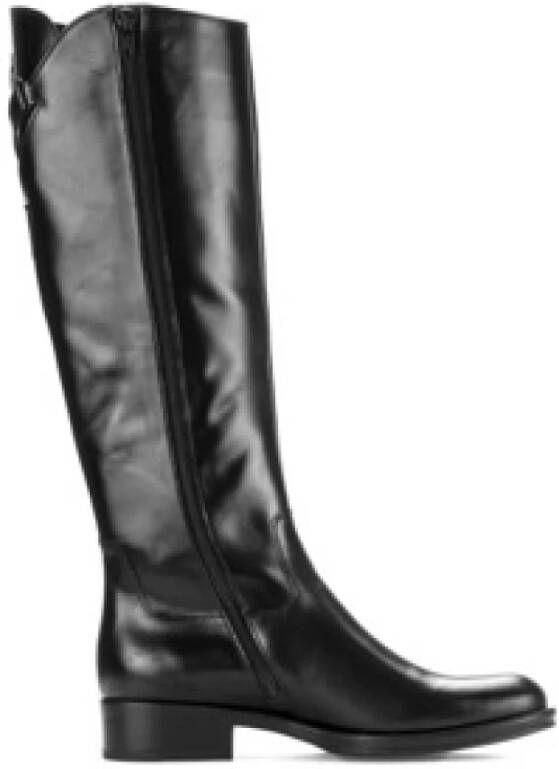 Gabor Moderne leren rijlaarzen Black Dames