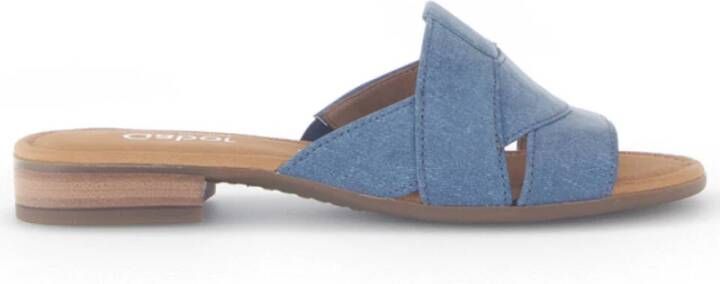 Gabor Slippers Rhodos blokhak zomerschoen comfort schoen in comfortabele wijdte g (= wijd)