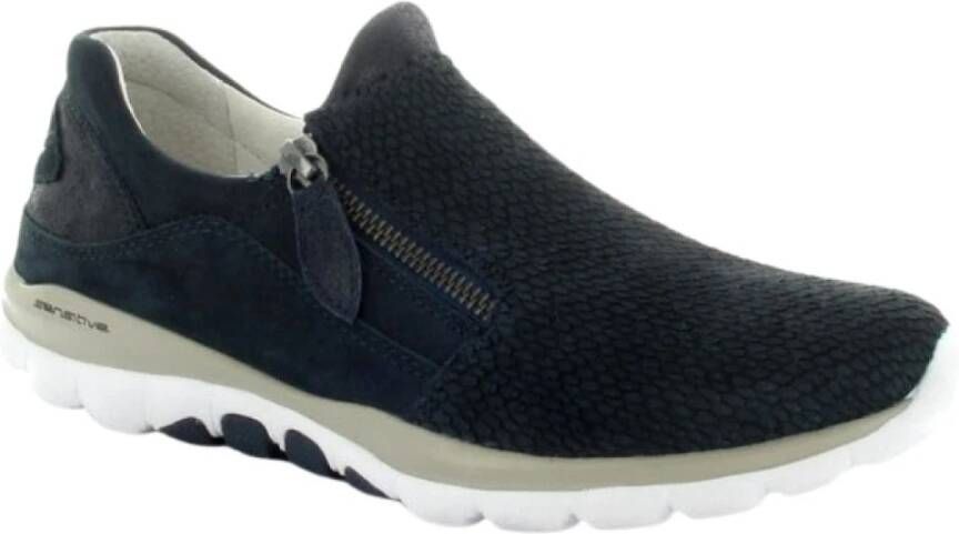 Gabor Donkerblauwe Nubuck Leren Schoenen Blue Dames