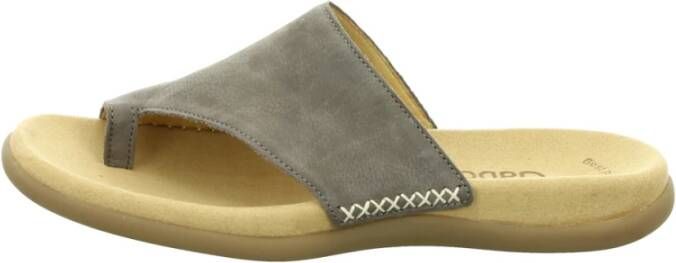 Gabor Donkergrijze Dames Slippers