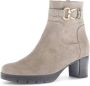 Gabor Beige Suede Dames Enkellaarzen Beige - Thumbnail 2
