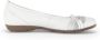 Gabor Witte Zilveren Leren Ballerina Schoenen White Dames - Thumbnail 3