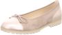 Gabor Beige metallic leren ballerina's van suède Beige Dames - Thumbnail 8