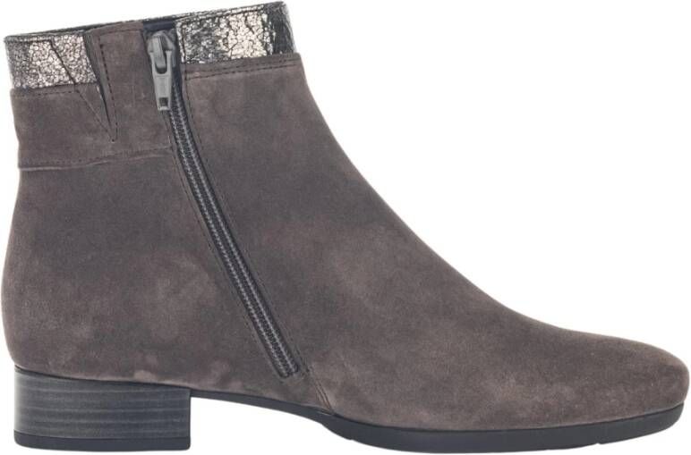 Gabor Elegante Suède Enkellaars met Hovercraft Air Chamber Zool Grijs Dames - Foto 4