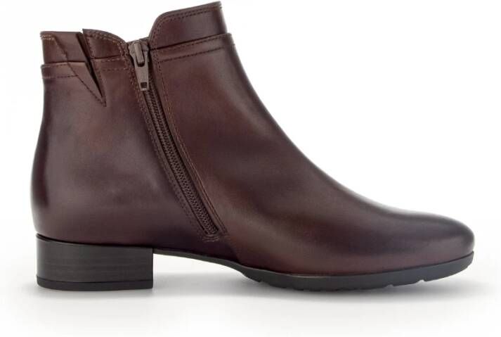 Gabor Elegante Leren Enkellaars Brown Dames