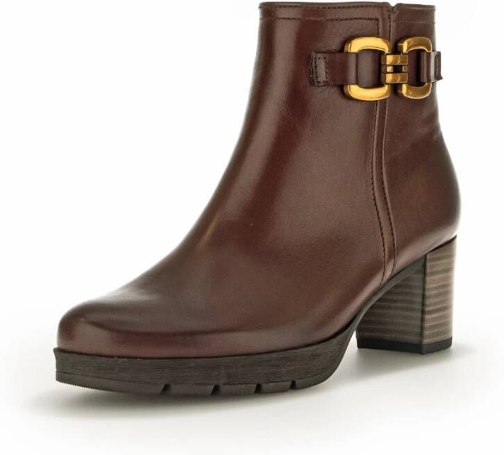 Gabor Elegante Leren Enkellaars met Luchtkamerzool Bruin Dames - Foto 3