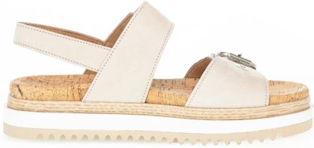 Gabor Flat Sandals Beige Dames