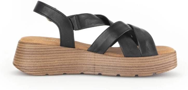 Gabor Flat Sandals Black Dames