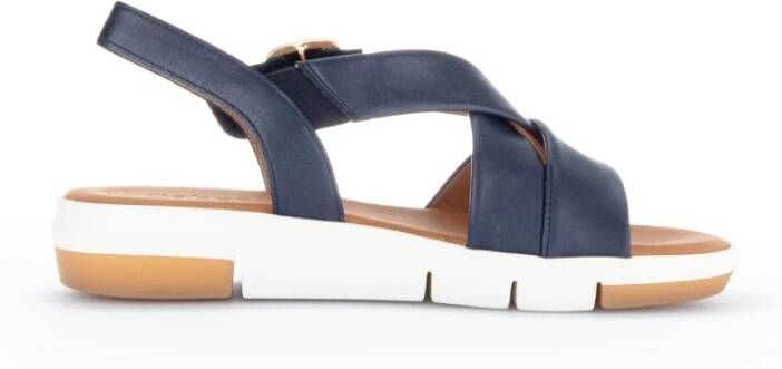 Gabor Flat Sandals Blauw Dames