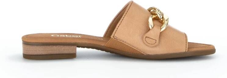 Gabor Flat Sandals Bruin Dames