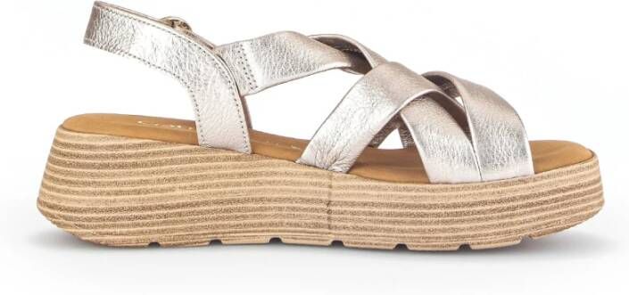 Gabor Flat Sandals Gray Dames