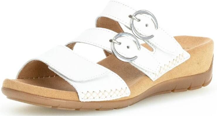 Gabor Flat Sandals Wit Dames