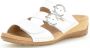 Gabor Dames sandalen van wit leer met klittenbandsluiting White Dames - Thumbnail 1