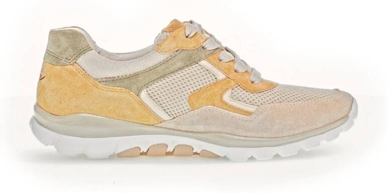 Gabor Flexibele damessneaker voor wandelen Beige Dames