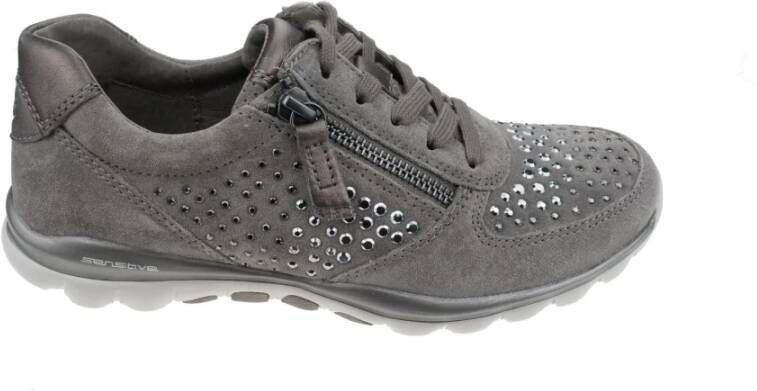 Gabor Flexibele Walking Sneaker met Rollingsoft Technologie Gray Dames