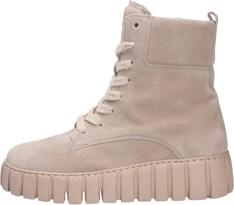 Gabor Veterschoenen Florence veterenkellaarsjes met trendy markante plateauzool wijdte g