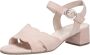 Gabor Roze Velours Kruisband Sandalen Pink Dames - Thumbnail 1