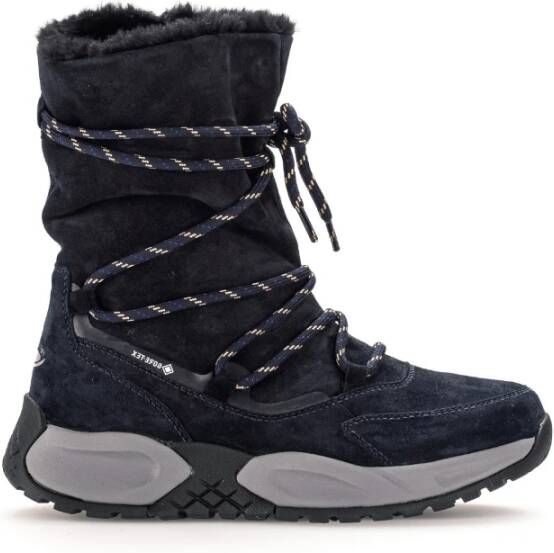 Gabor Fluwelen Mid Winterlaarzen Stijl Blue Dames