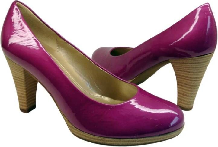 Gabor Fuchsia Roze Lakleren Hoge Hak Pumps Purple Dames