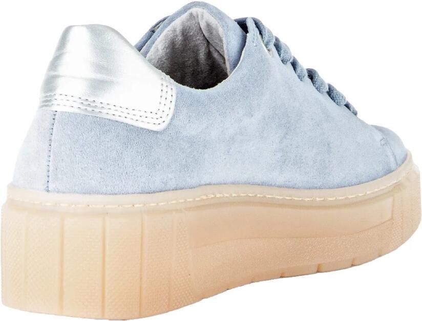 Gabor '86.410.46' dames sneaker met brede pasvorm (H) en veters blauw - Foto 2