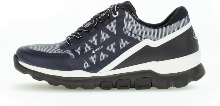Gabor rollingsoft sensitive 86.989.36 dames rollende wandelsneaker blauw waterdicht