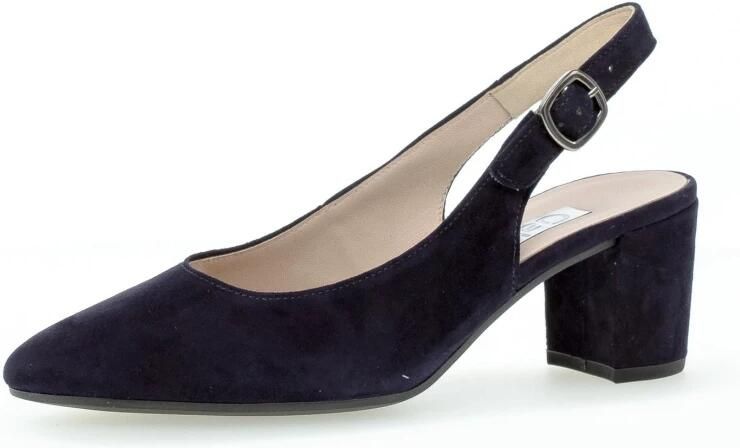 Gabor Marineblauwe suède pumps met achterband Blue Dames