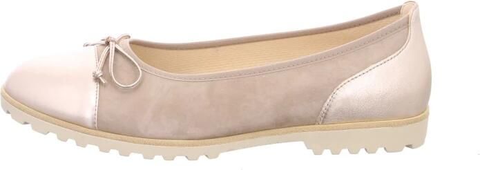 Gabor Beige metallic leren ballerina's van suède Beige Dames - Foto 4