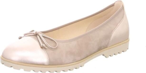 Gabor Beige metallic leren ballerina's van suède Beige Dames - Foto 3