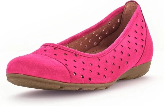 Gabor Moderne Zomer Suede Ballerina Pink Dames - Foto 2