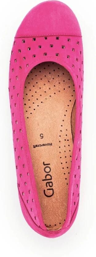 Gabor Moderne Zomer Suede Ballerina Pink Dames - Foto 4