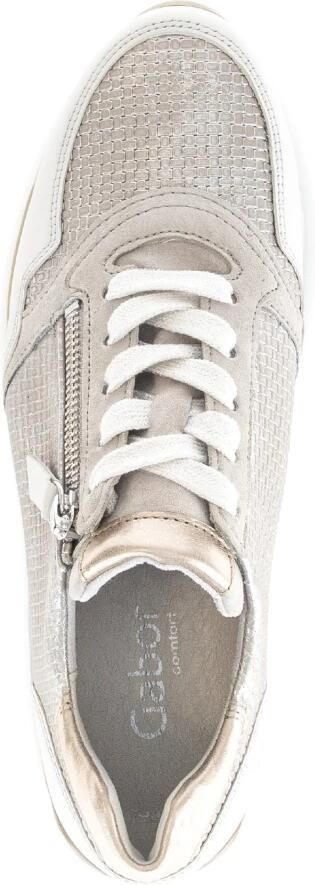 Gabor Sneakers met sleehak Turijn vrijetijdsschoen lage schoen veterschoen met mooie metallic details - Foto 4