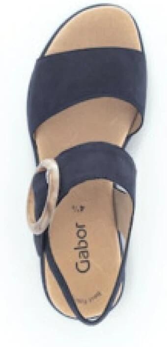 Gabor Blauwe Suède Sandalen met Beste Pasvorm Blue Dames - Foto 2