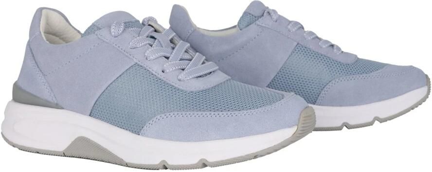 Gabor Rollingsoft Sneakers met sleehak vrijetijdsschoen lage schoen veterschoen logo op de hiel