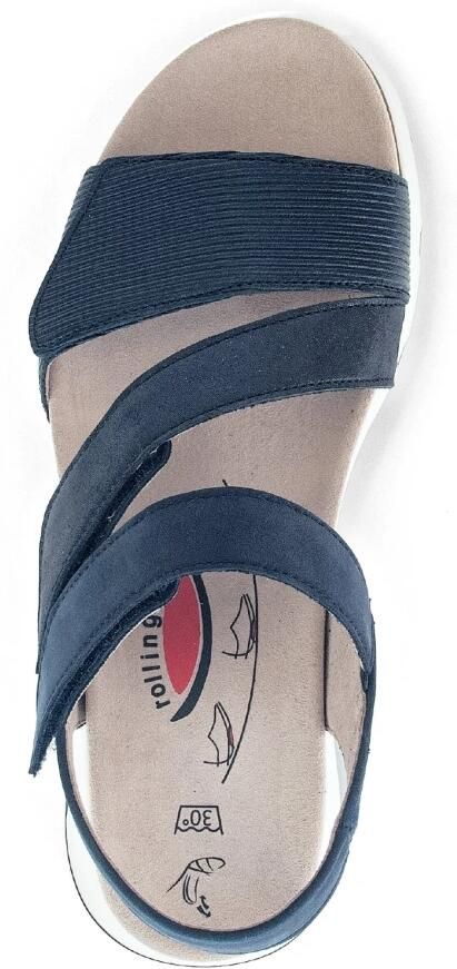 Gabor rollingsoft sensitive 66.882.66 dames rollende wandelsandaal blauw