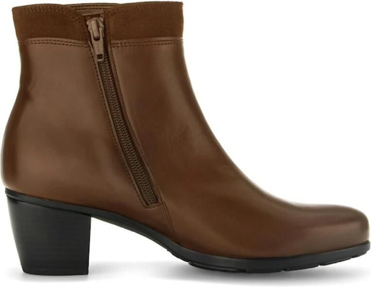 Gabor Cognac Leren Enkellaarzen Brown Dames - Foto 2
