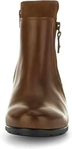 Gabor Cognac Leren Enkellaarzen Brown Dames - Foto 3