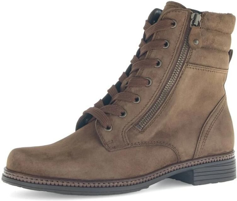 Gabor Veterlaarsjes blokhak veterschoenen met sierritssluiting aan de buitenkant - Foto 2