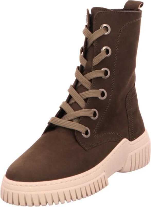 Gabor Beige Nubuck Leren Dames Enkellaarzen