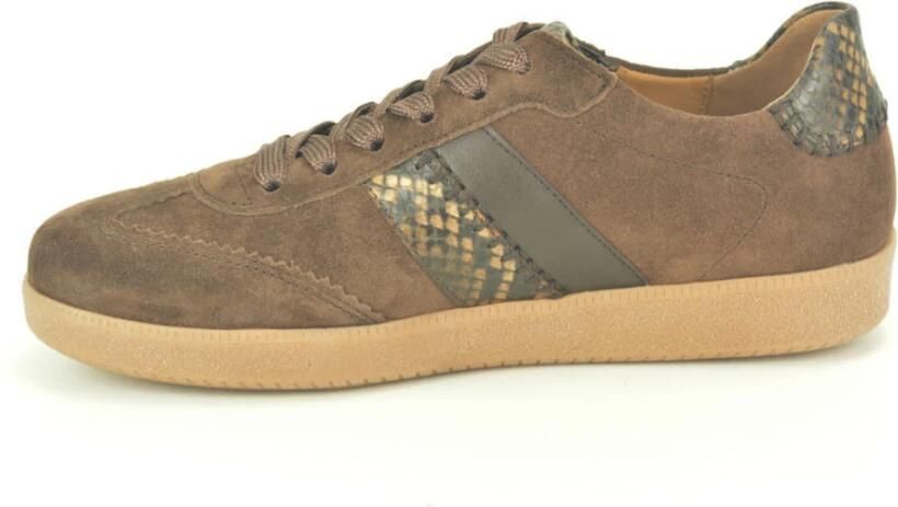 Gabor Bruine suède +print sneaker gumZ.