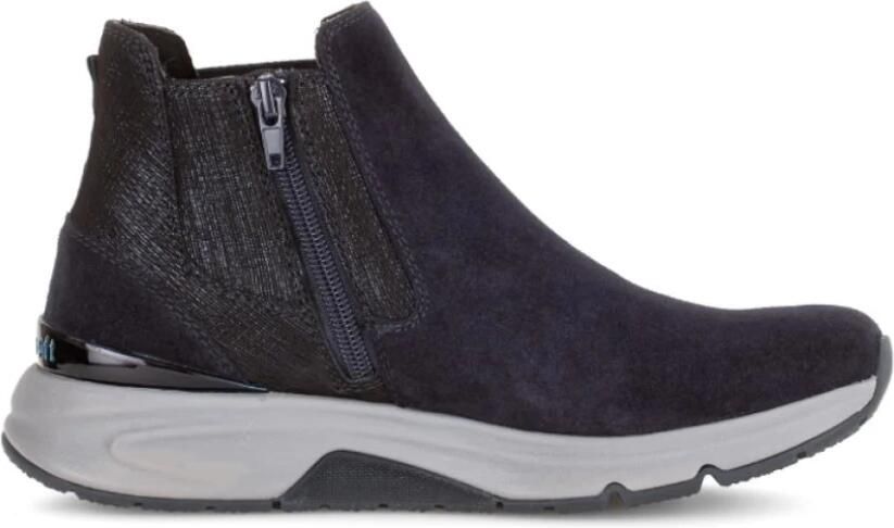 Gabor Rollingsoft Chelsea-boots Plateau high top-sneaker veterschoen met grip-profiel