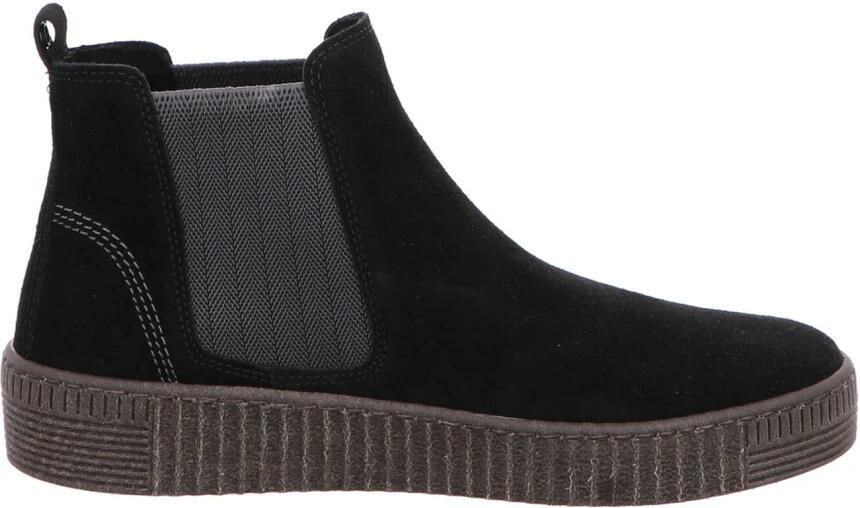 Gabor Chelsea-boots plateau enkellaars instapschoen met subtiele contrastnaden